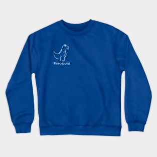 Fine-o-saurus Rex White Pocket Crewneck Sweatshirt